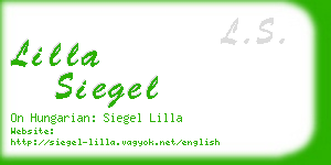 lilla siegel business card